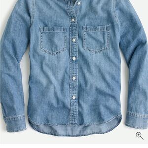 J. Crew Light Blue Denim Button-Up Shirt